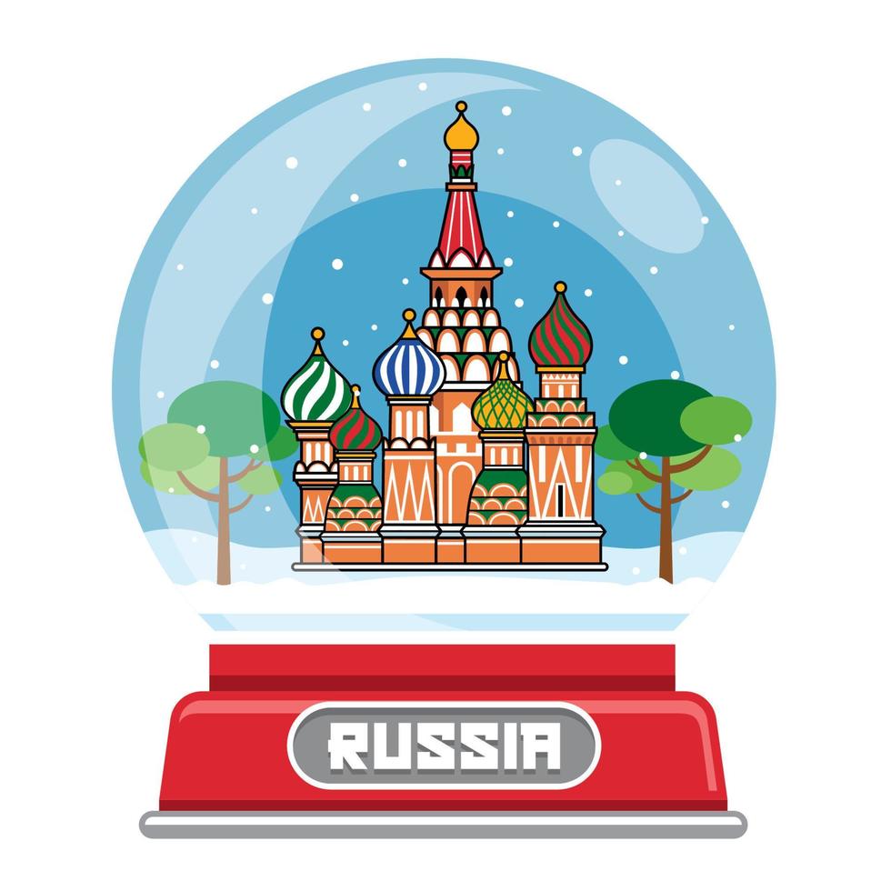 russian snow globe vector