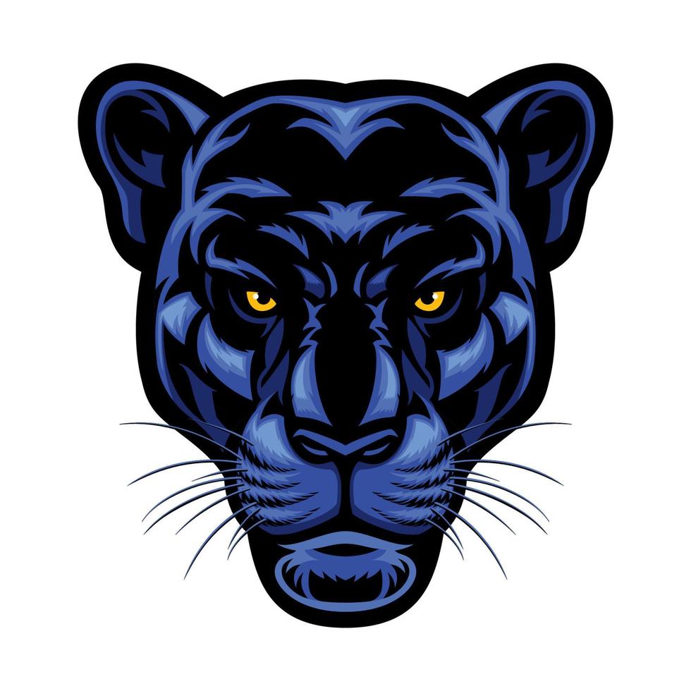 Black Panther Head mascot vector