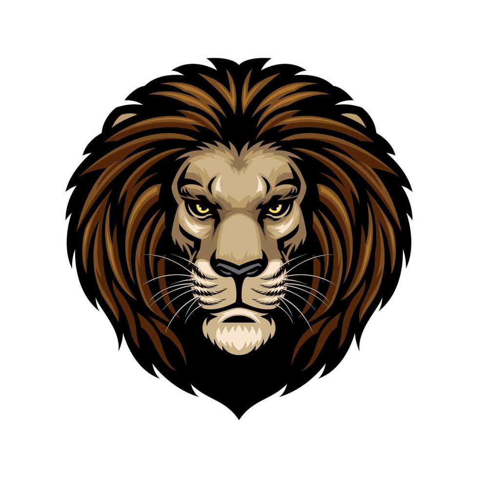 Lion Head mascot design vector