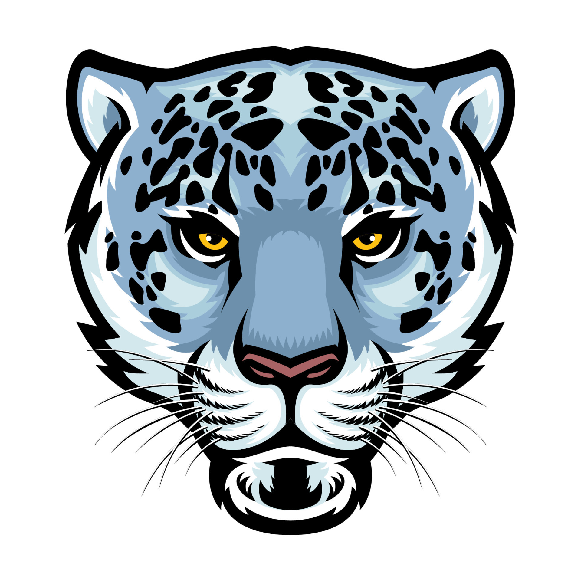 Snow Leopard Head 22214857 Vector Art at Vecteezy