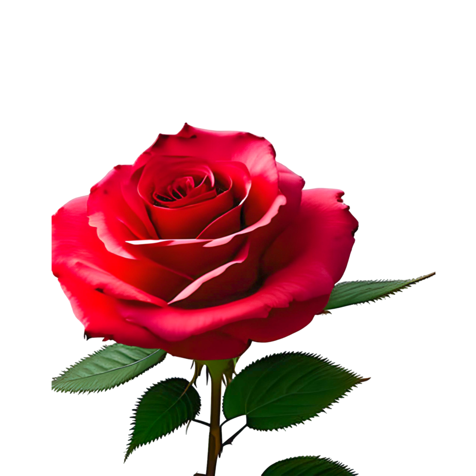 lindo Rosa rosa flor com verde folhas png