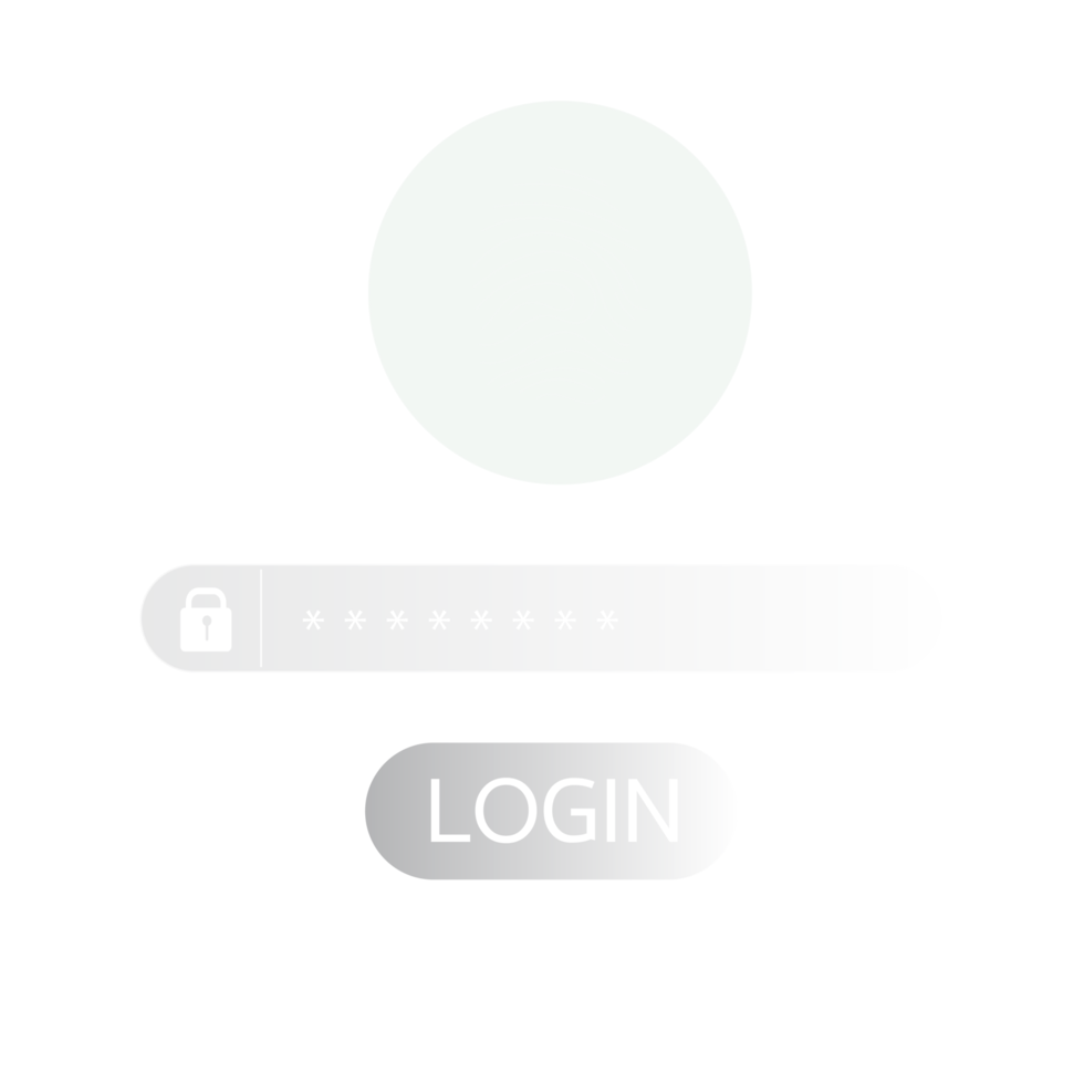 Login icon screen and fingerprint scanner png