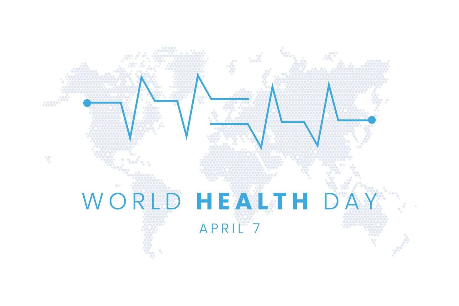 World Health Day observed on April 7th every year. Vector illustration.
