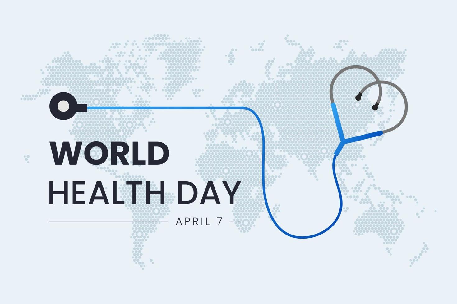 World Health Day observed on April 7th every year. Vector illustration.