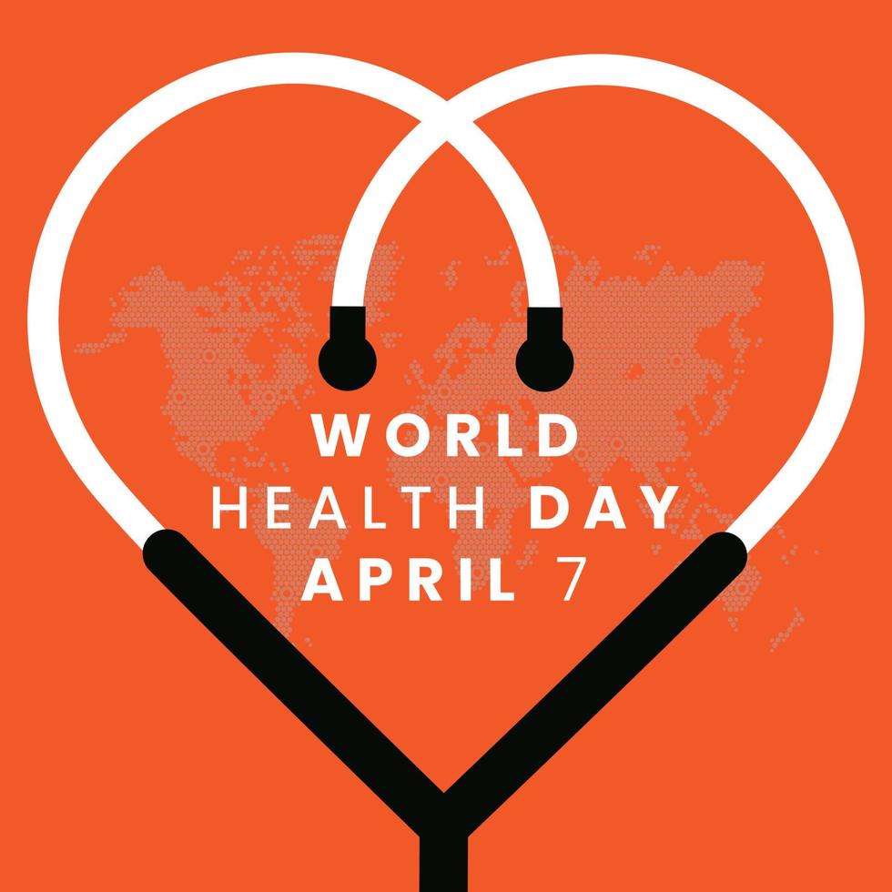 World Health Day observed on April 7th every year. Vector illustration.