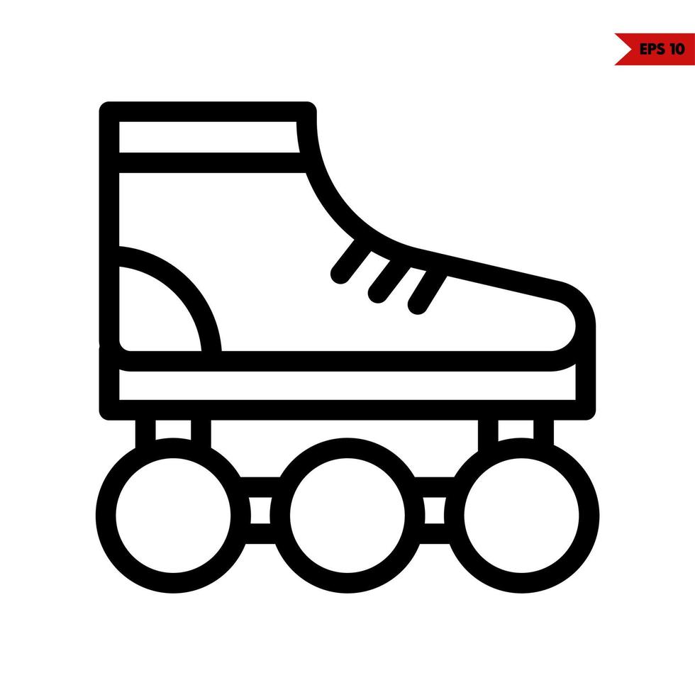 skates line icon vector