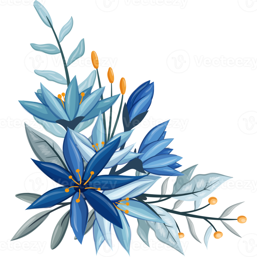 röd blommig bukett med vattenfärg png