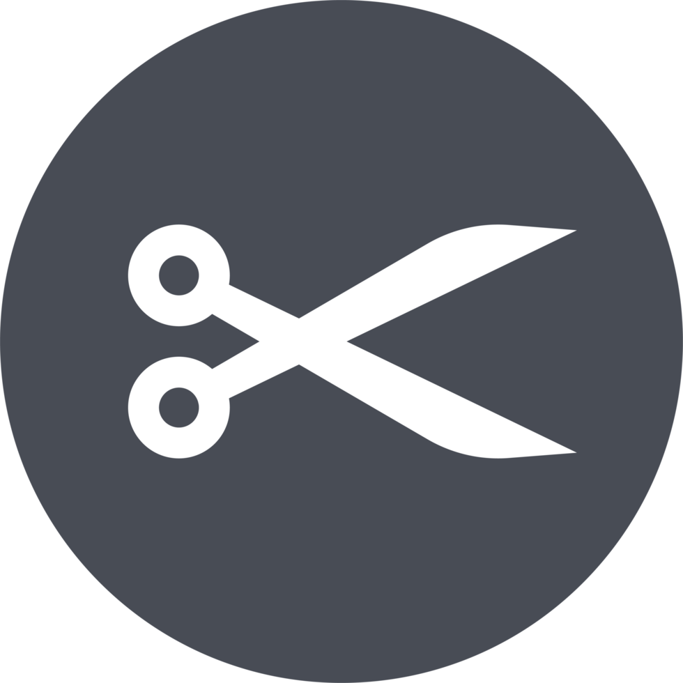 Scissors icon in flat style png