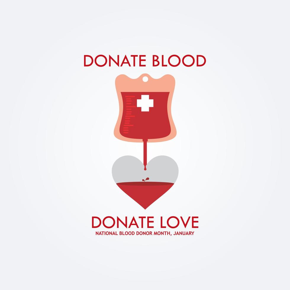Blood Donation Concept with Beating Heart. Poster or Flyer. Vector illustration