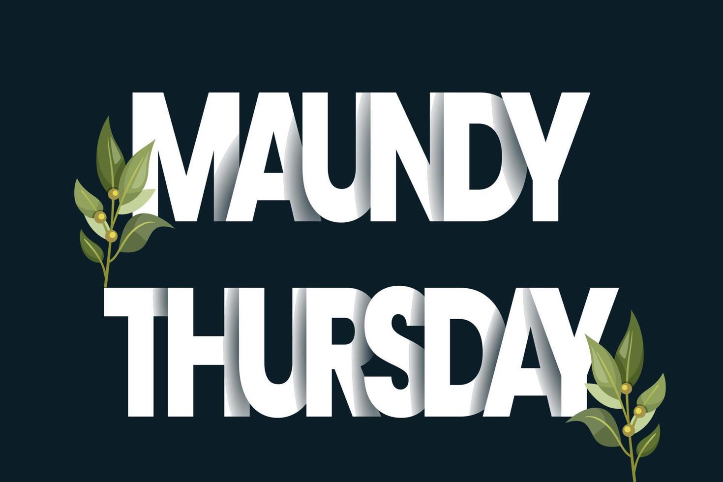 Holy week Maundy Thursday vector illustration with modern design.