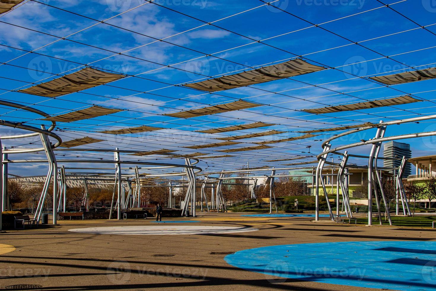 urban landscape of Zaragoza in Spain with modern architecture from Expo 2008 photo