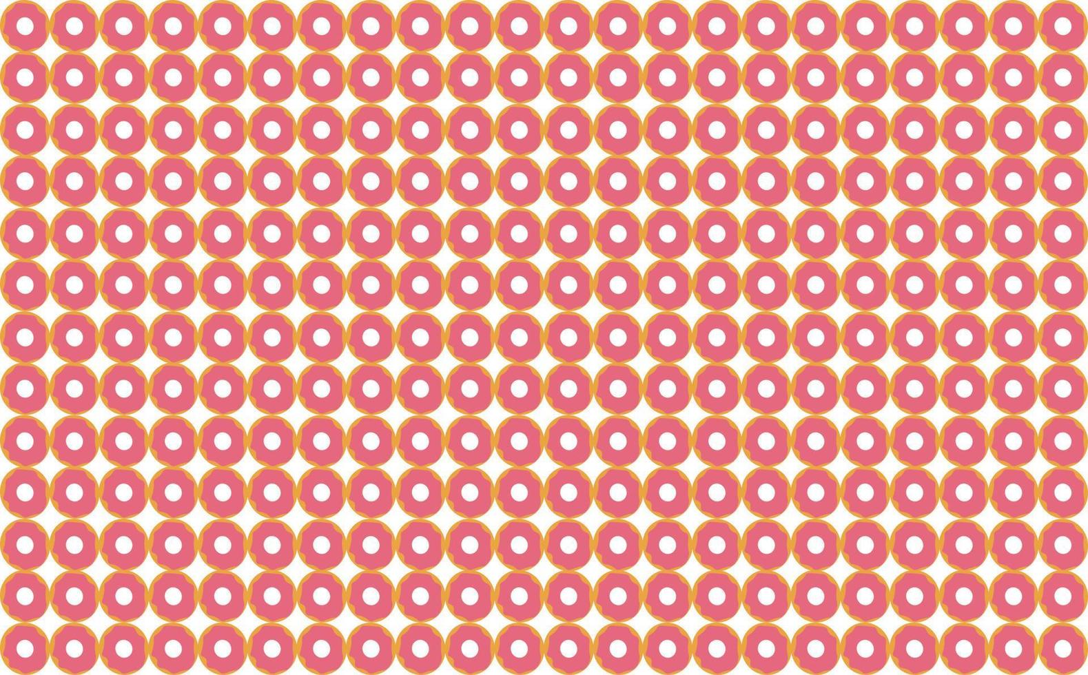 Pattern background of strawberry jam donuts. Food vector background.