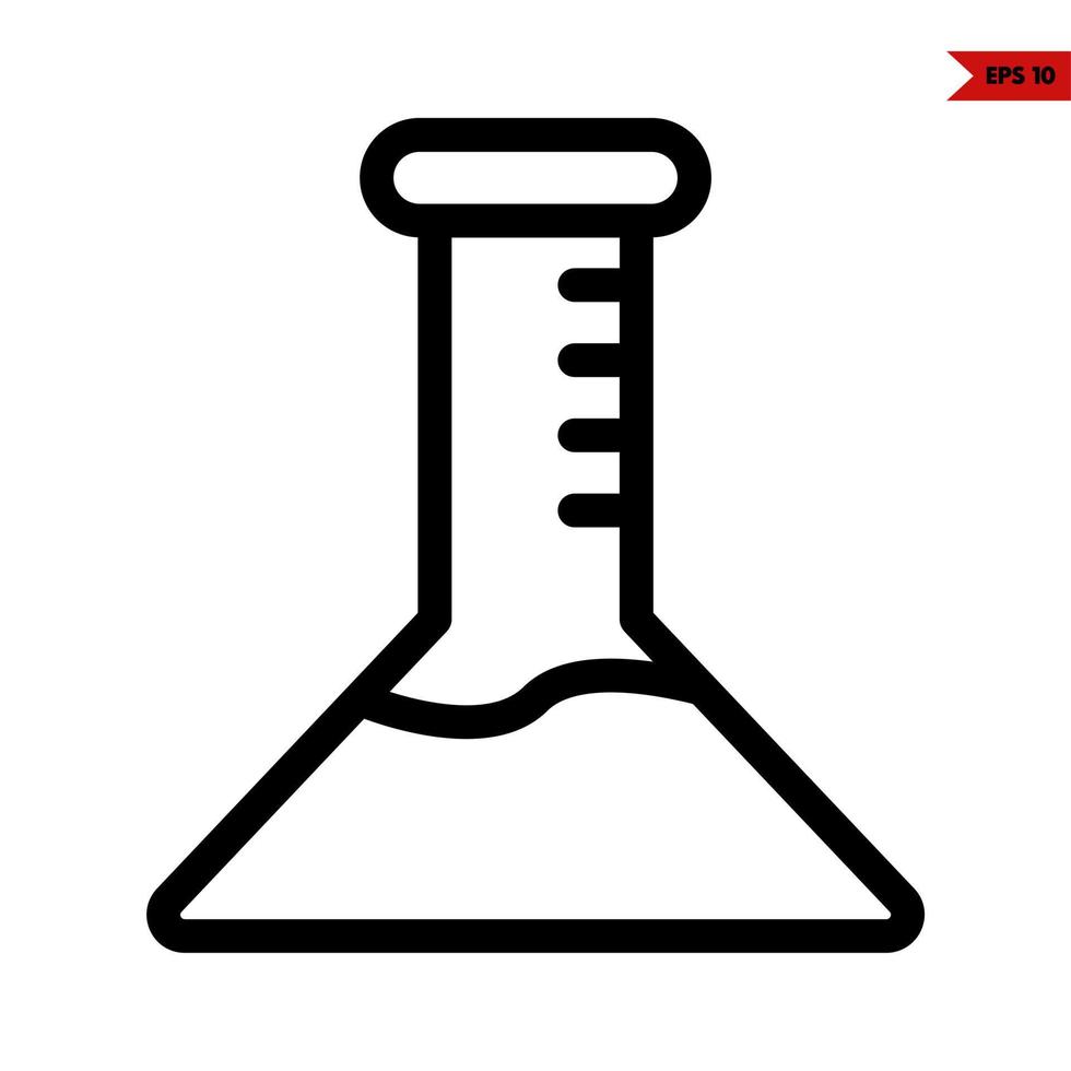 botella poción línea icono vector