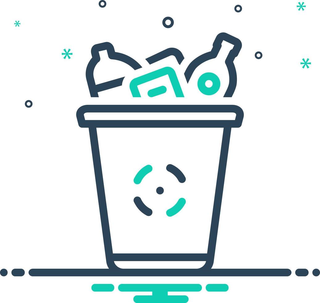 mix icon for waste vector