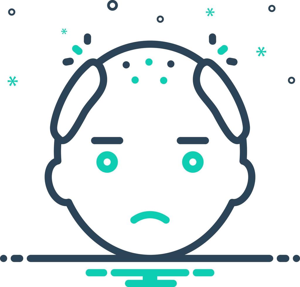 mix icon for bald vector