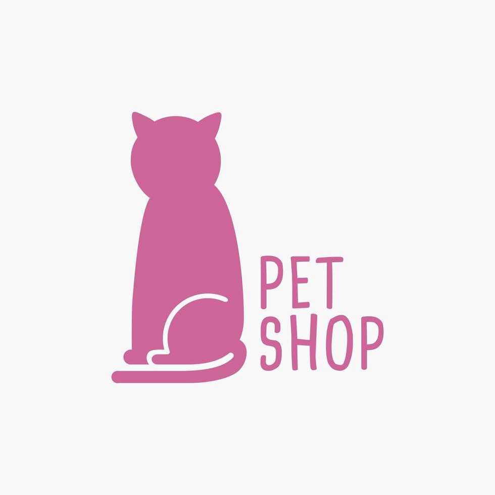 Pet Shop Logo . Pet logo design . Dog cat logo . Animal Pet Care Logo,Pet House,Vet , Store , Pet Health vector