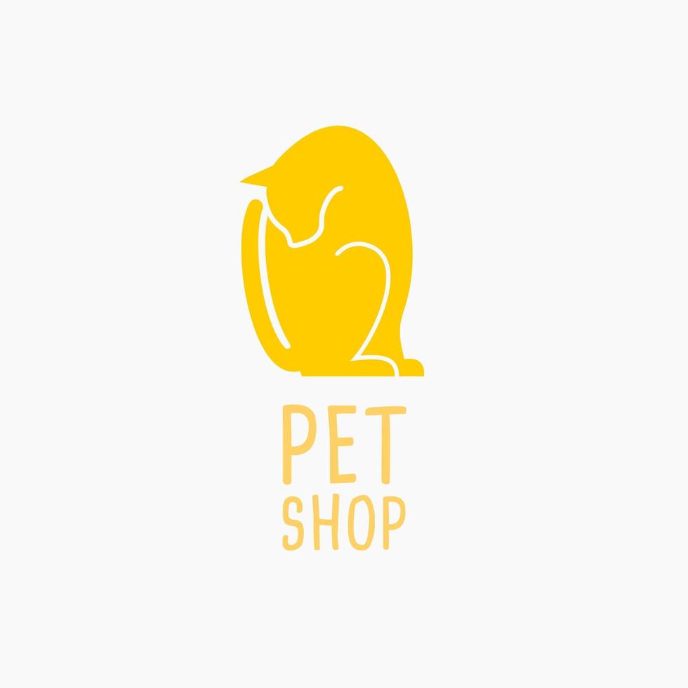 mascota tienda logo. animales gato, perro icono. vector ilustración