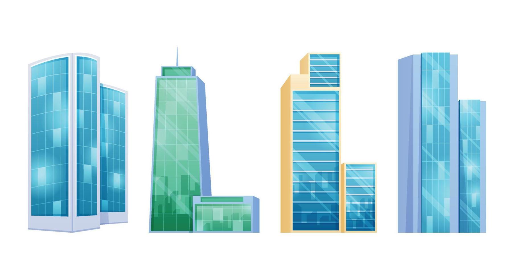 Futuristic Towers and buildings in modern style vector illustration