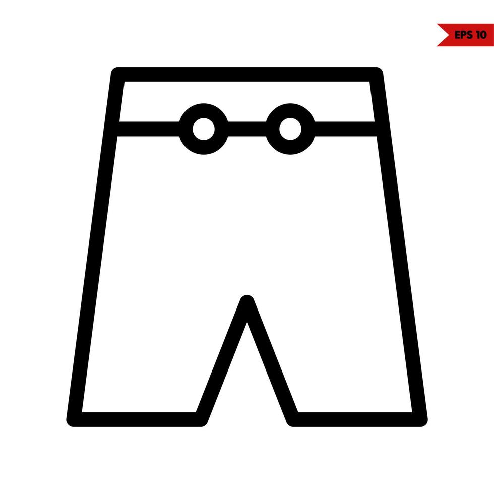 icono de línea de pantalones vector