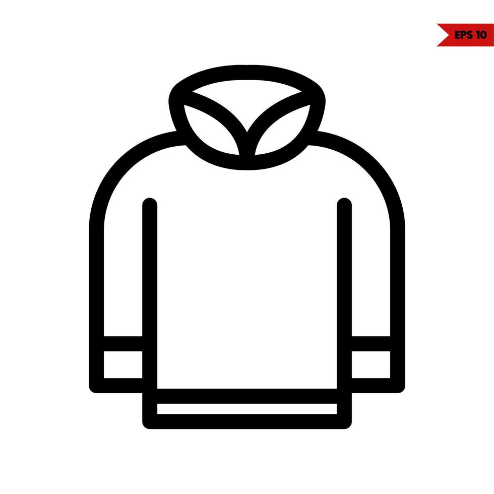 icono de línea de chaqueta vector