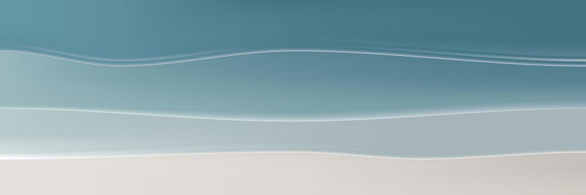 Fondo de banner de verano azul mar y playa con ondulación abstracta vector