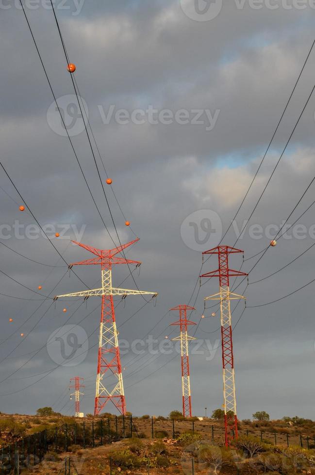 Electric power pylon photo