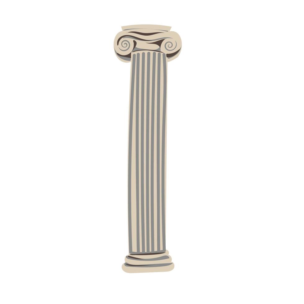 Greek or roman column icon. Flat illustration of greek column vector icon for web. Roman pillar.