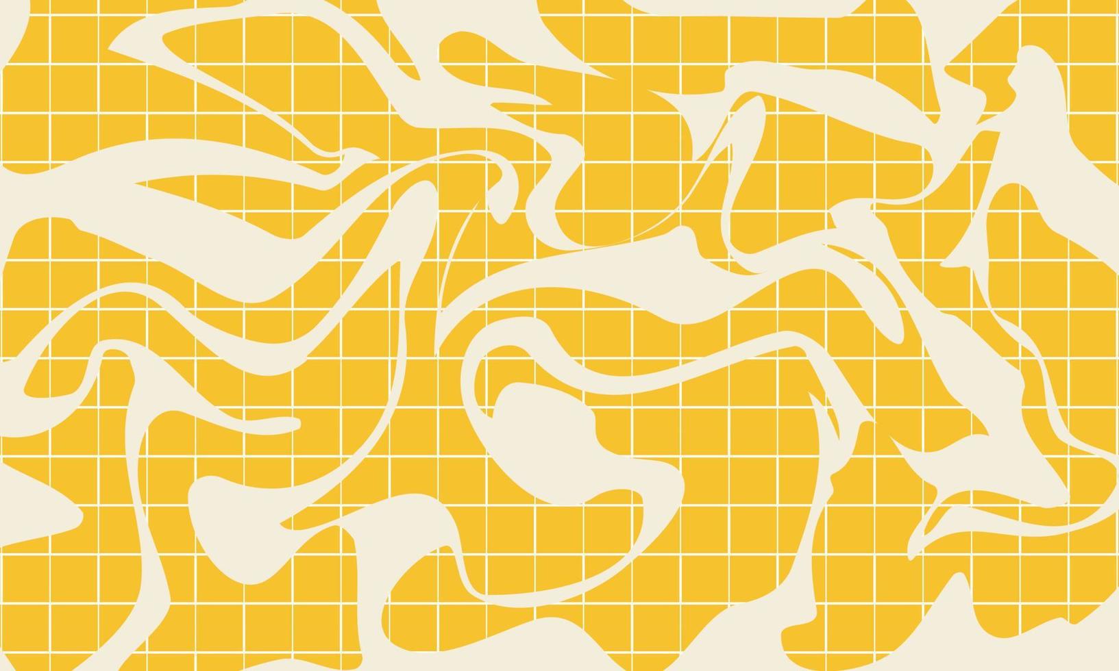 Trendy wavy background. Vector illustration of checkered wallpaper with optical illusion