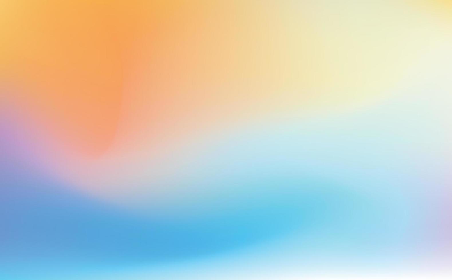Orange and blue colored mesh gradient. Messy color mix artwork. vector