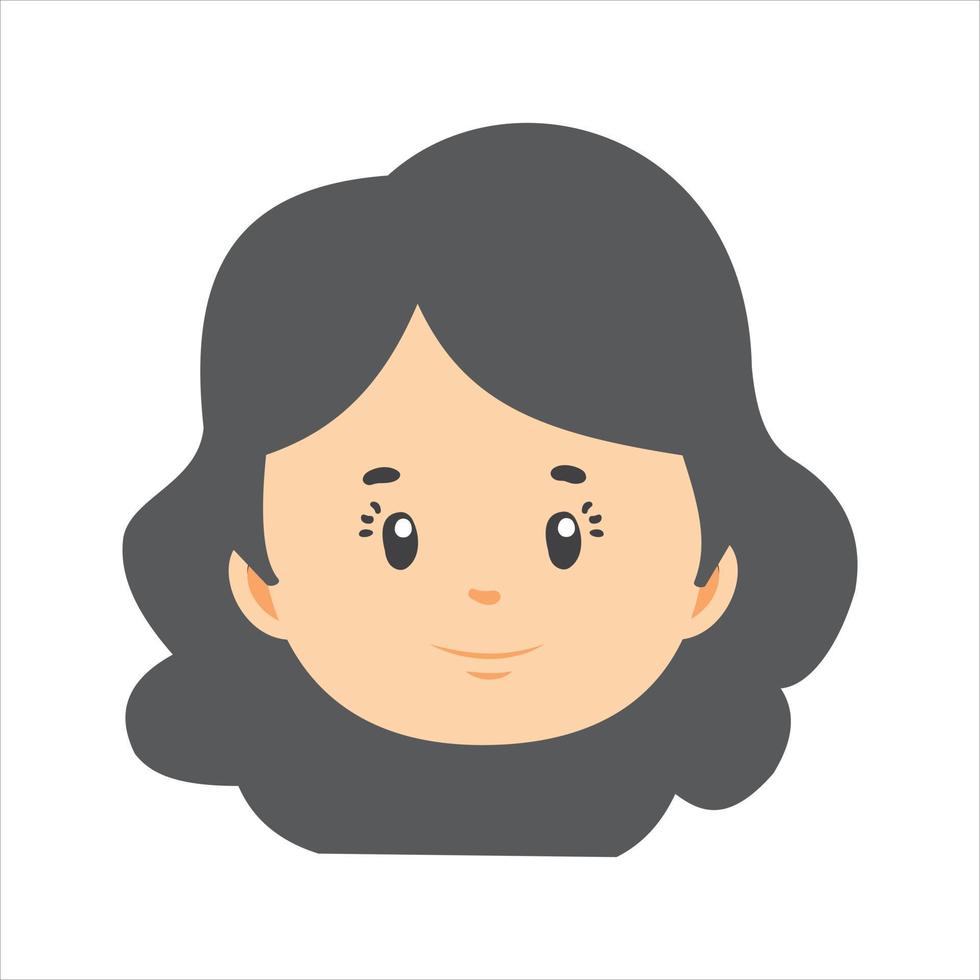 Face Profile Images, Vector illustration in flat style