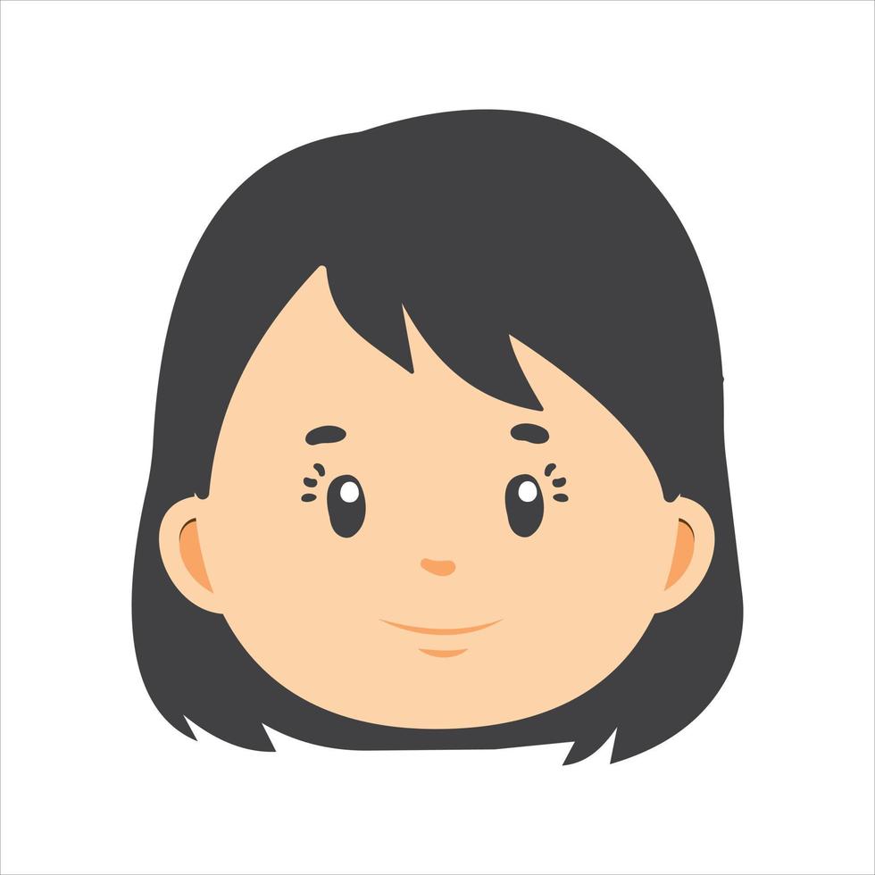 Face Profile Images, Vector illustration in flat style