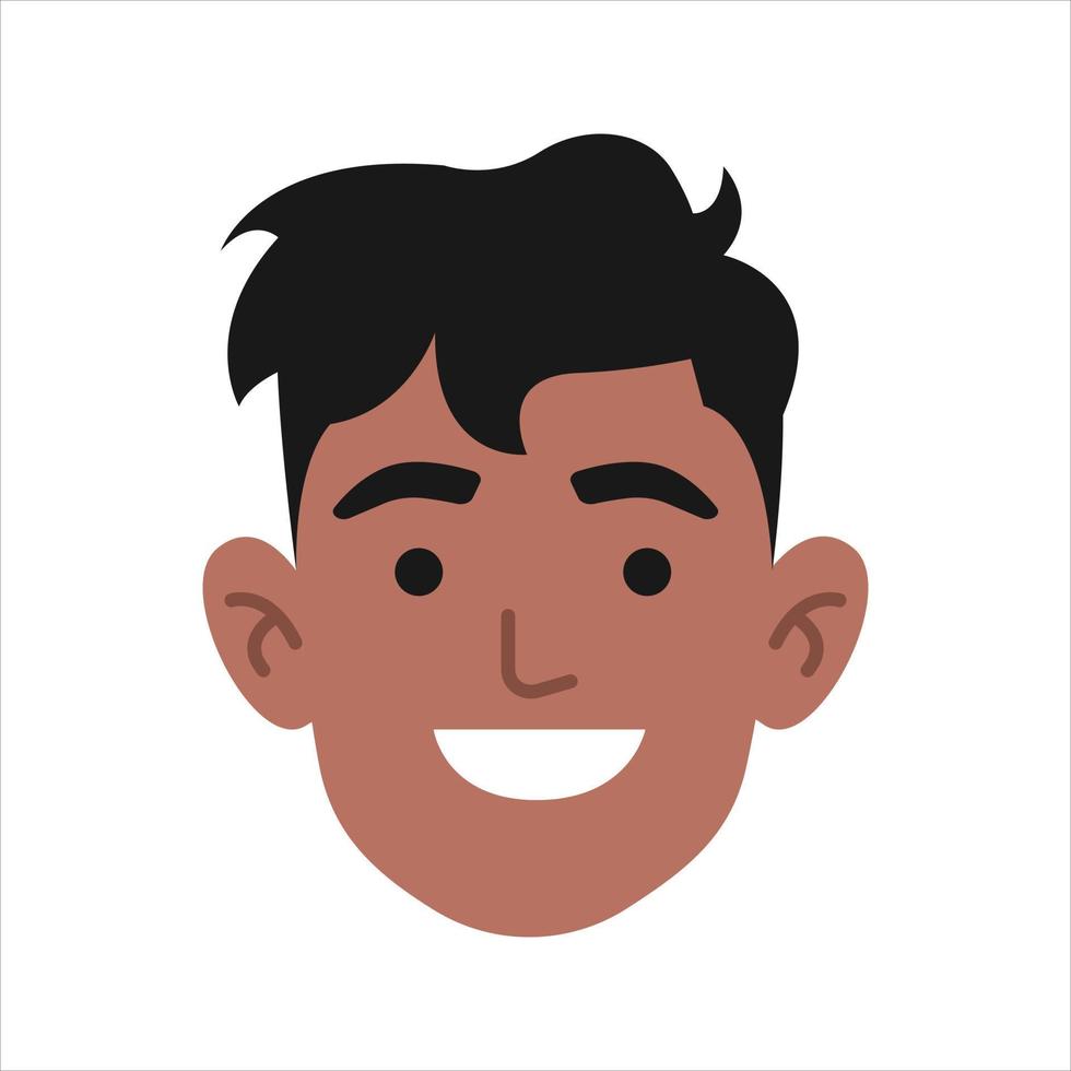 cara perfil imágenes, vector ilustración en plano estilo