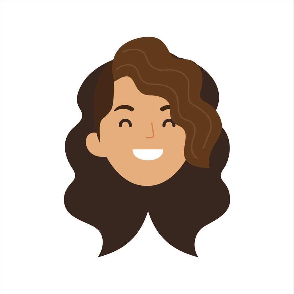 Face Profile Images, Vector illustration in flat style