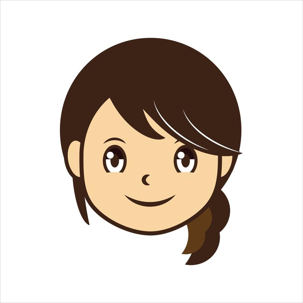 Face Profile Images, Vector illustration in flat style