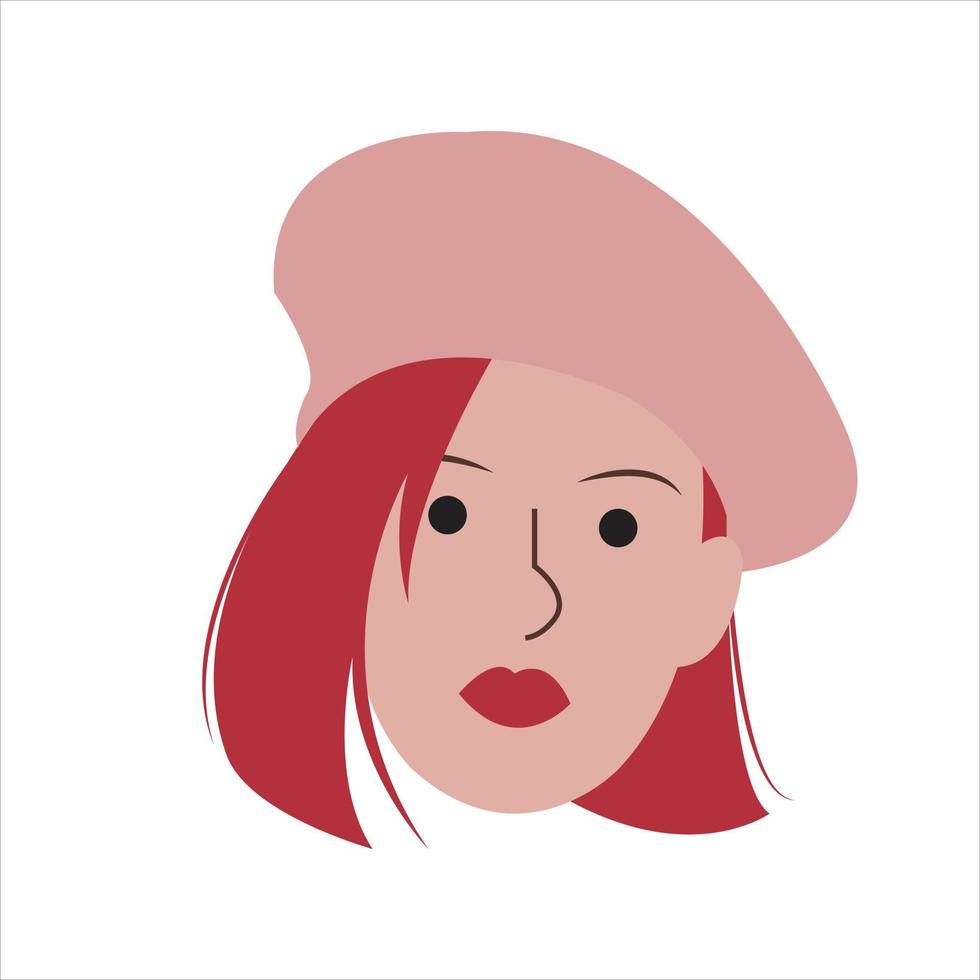 Face Profile Images, Vector illustration in flat style