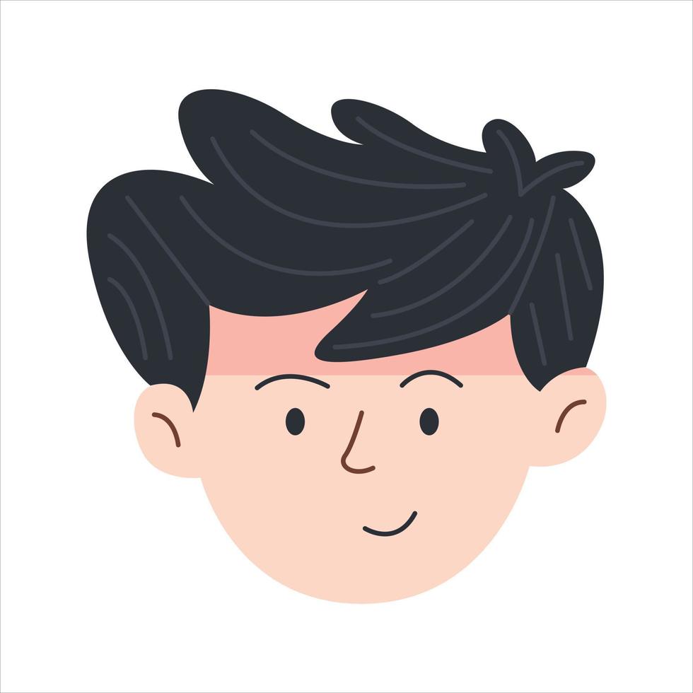 Face Profile Images, Vector illustration in flat style