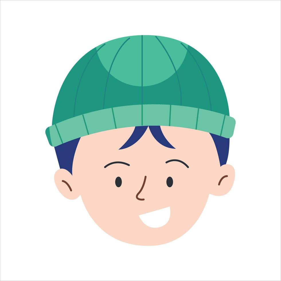 Face Profile Images, Vector illustration in flat style