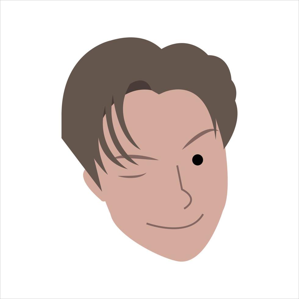 cara perfil imágenes, vector ilustración en plano estilo