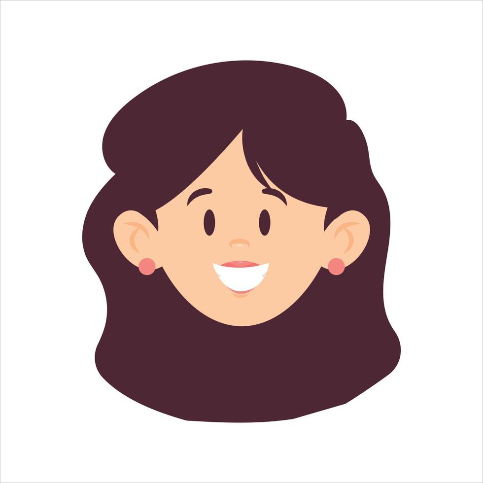 Face Profile Images, Vector illustration in flat style