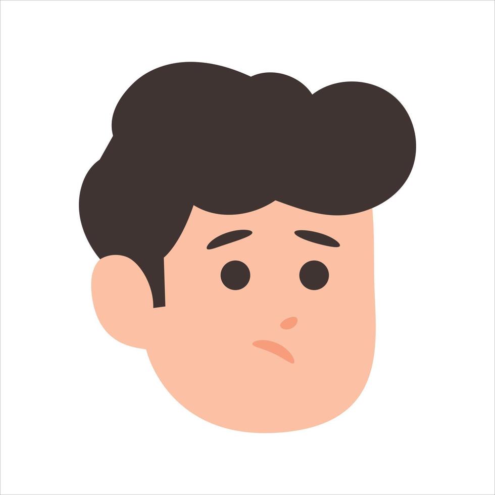 Face Profile Images, Vector illustration in flat style