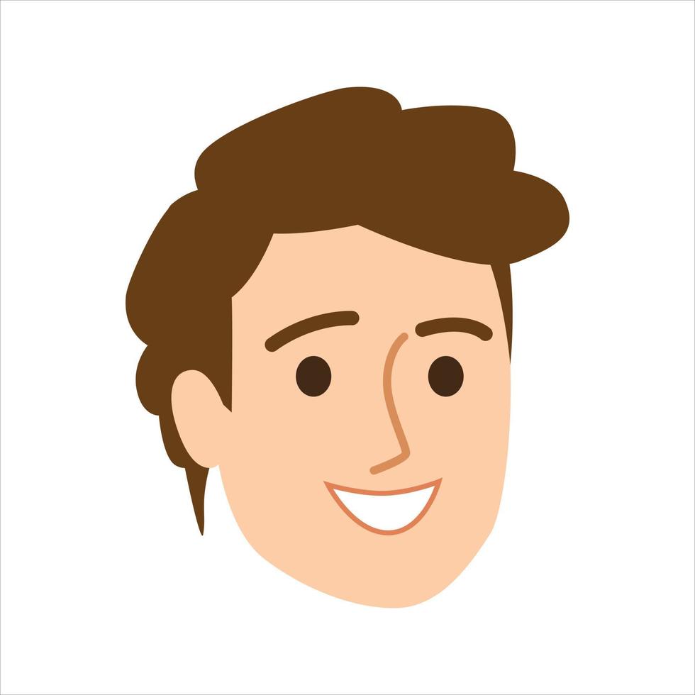 cara perfil imágenes, vector ilustración en plano estilo