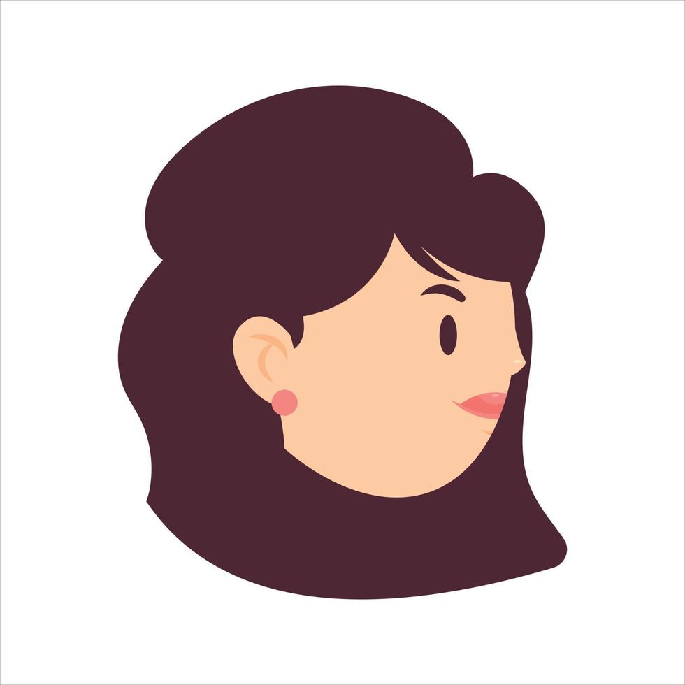 cara perfil imágenes, vector ilustración en plano estilo