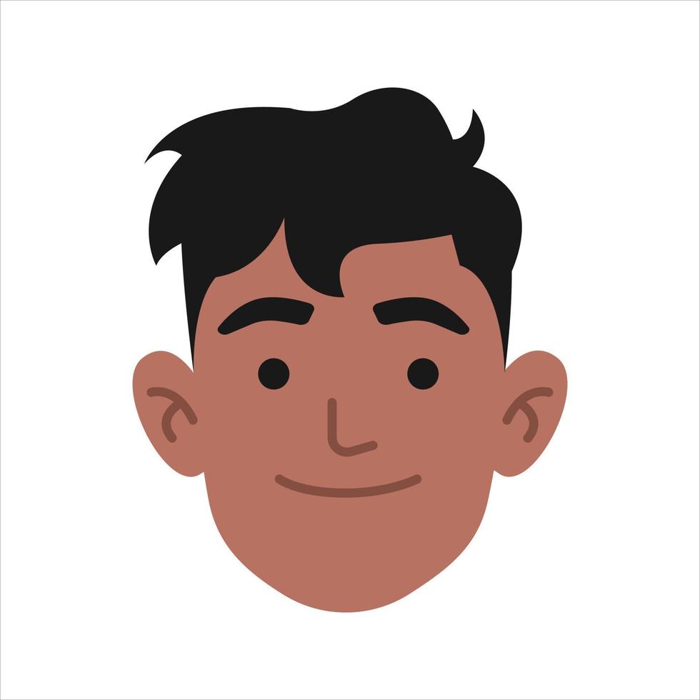 Face Profile Images, Vector illustration in flat style