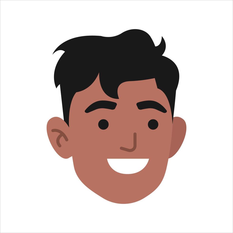 cara perfil imágenes, vector ilustración en plano estilo