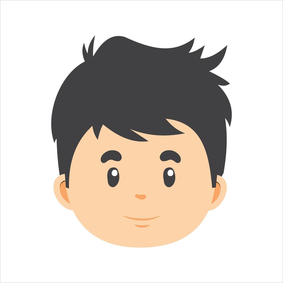 Face Profile Images, Vector illustration in flat style