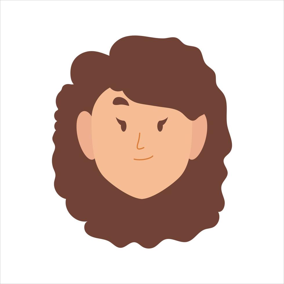 Face Profile Images, Vector illustration in flat style