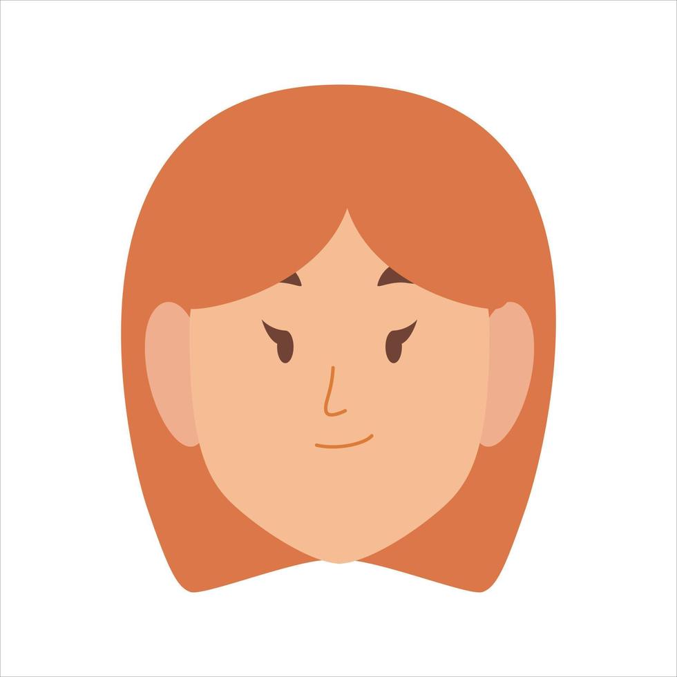 Face Profile Images, Vector illustration in flat style