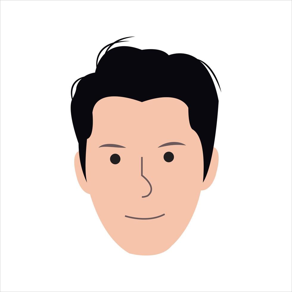 Face Profile Images, Vector illustration in flat style