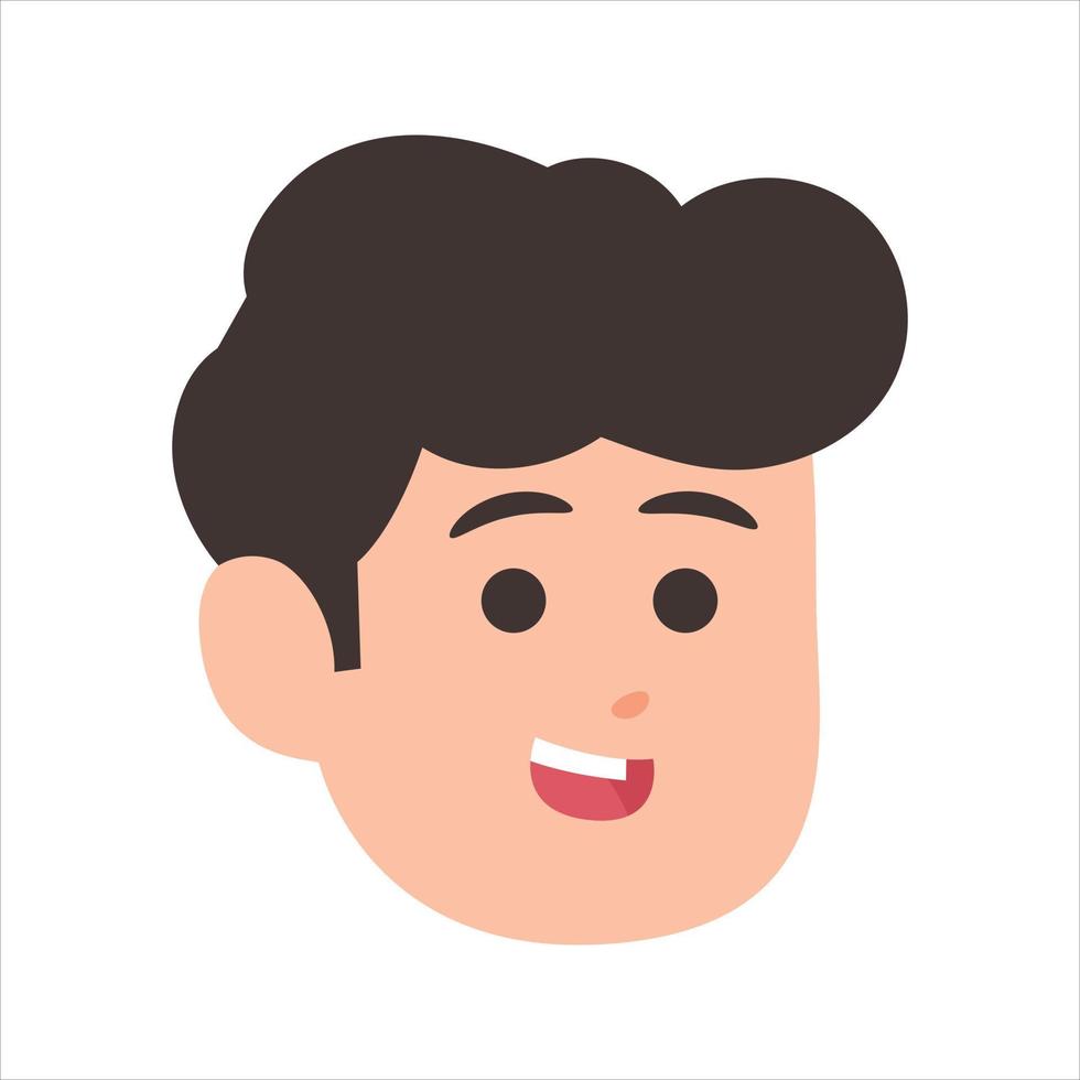 cara perfil imágenes, vector ilustración en plano estilo