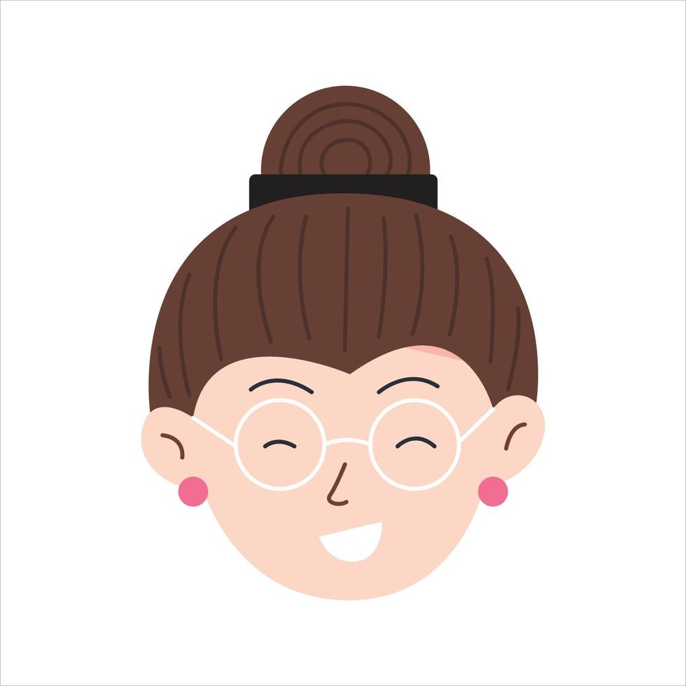 cara perfil imágenes, vector ilustración en plano estilo